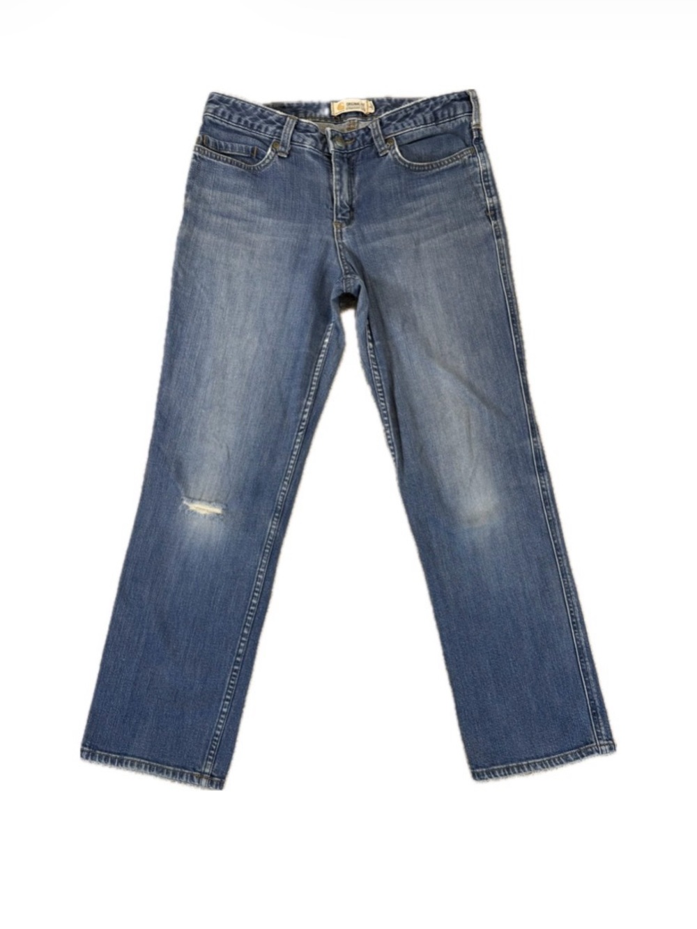 Carhartt Straight Leg Jeans Womens Original Fit Stretch Distressed Workwear Sz 8